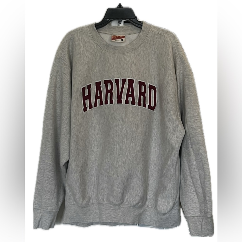 Vintage Harvard Light Heather Gray Sweater